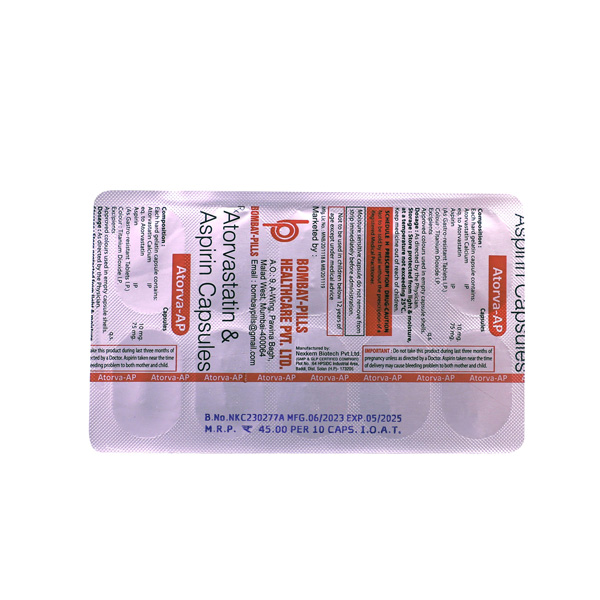 ATORVASTATIN 10MG + ASPIRIN 75MG